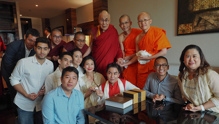 Дээрхийн Гэгээнтэн Далай Лам болон Тайланд - Төвөдийн солилцооны хөтөлбөрийн гишүүд. Энэтхэг, Шинэ Дели, 2018.08.05. Гэрэл зургийг Жереми Рассел