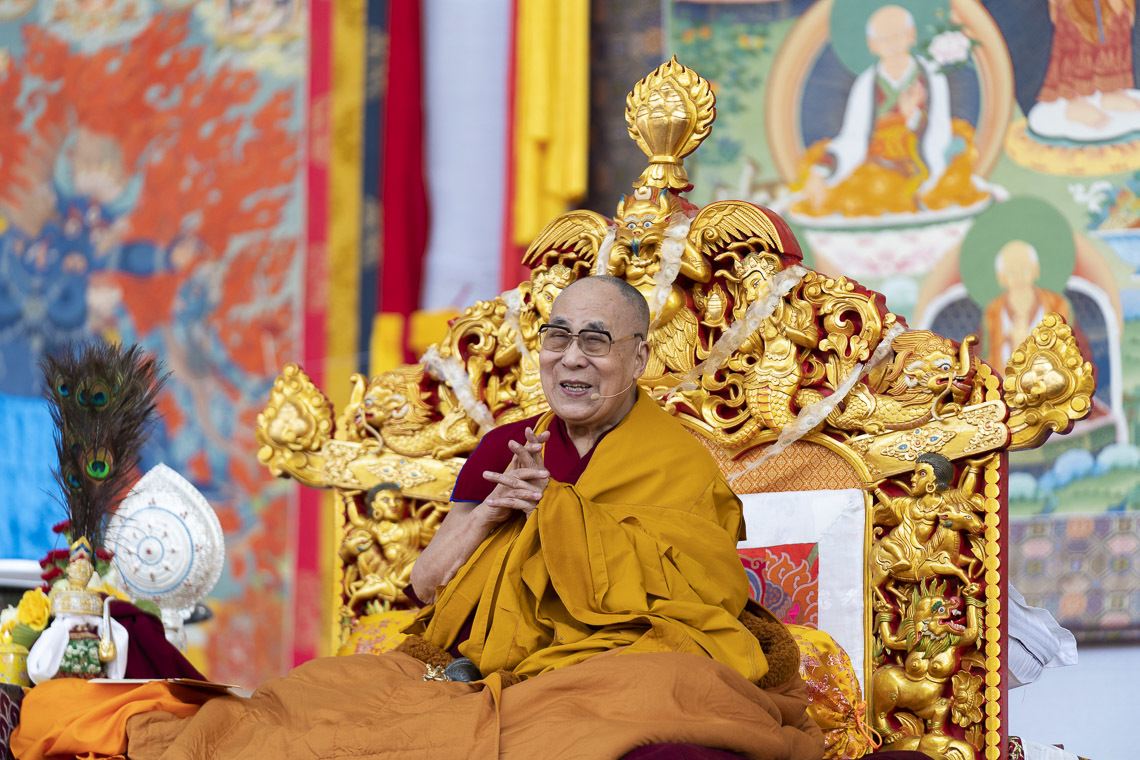Дээрхийн Гэгээнтэн Далай Лам номын айлдварын сүүлийн өдөр. Энэтхэг, Бихар, Бодьгаяа. 2020.01.06. Гэрэл зургийг Тэнзин Чойжор.