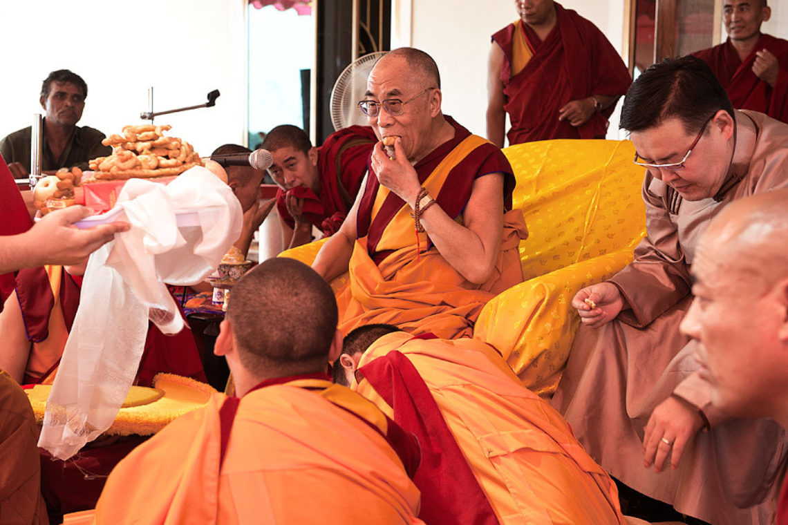 Day 2 Hh Enjoying Mongolian Cookies During The Gathering For Mongolian New Year @drepung