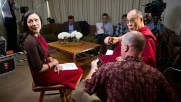 Ann Curry Interviews His Holiness the Dalai Lama for NBC's Today Show